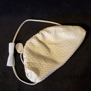 Faux Leather Basket/Tile Weave Clutch Bag - NEW